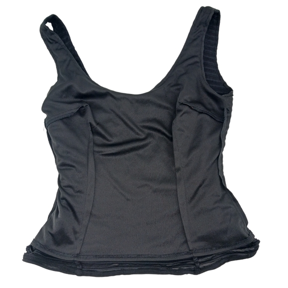 JS Collection Black Mesh Striped Shirt & Tank Top Set Ringstones Button Size 6 - Picture 14 of 16